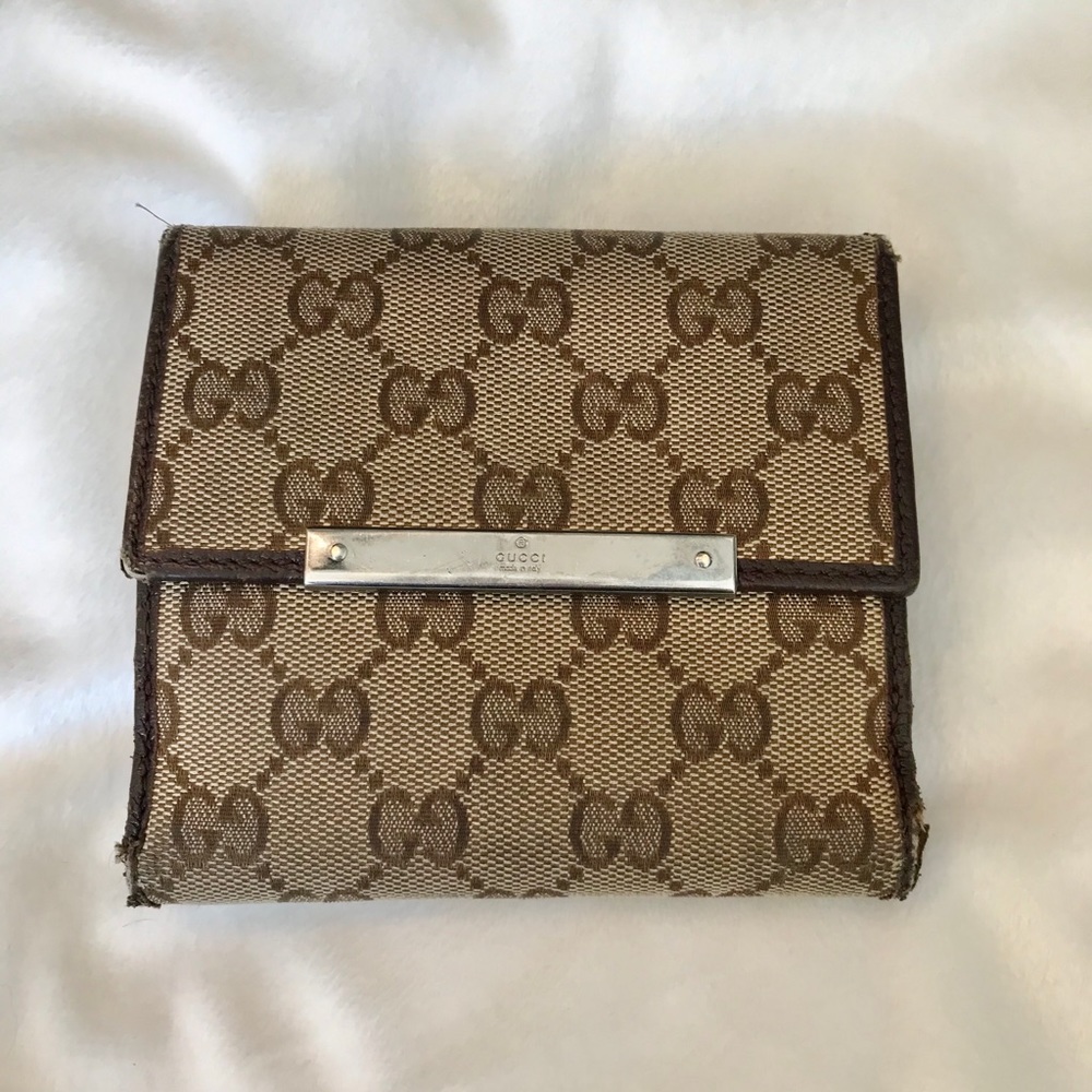 Women's Gucci French-Style Canvas Wallet